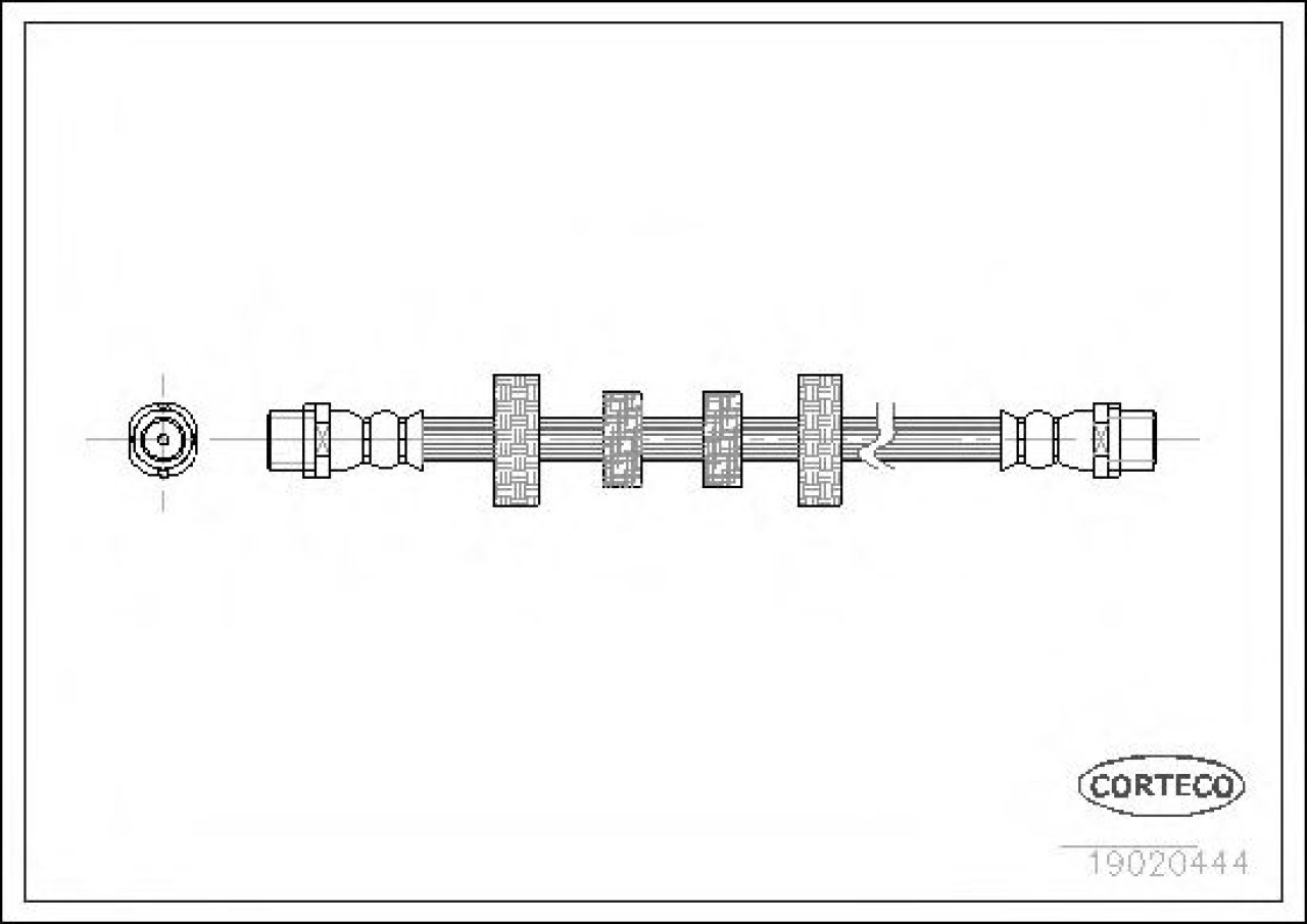 Furtun frana VW TRANSPORTER IV bus (70XB, 70XC, 7DB, 7DW, 7DK) (1990 - 2003) CORTECO 19020444 piesa NOUA