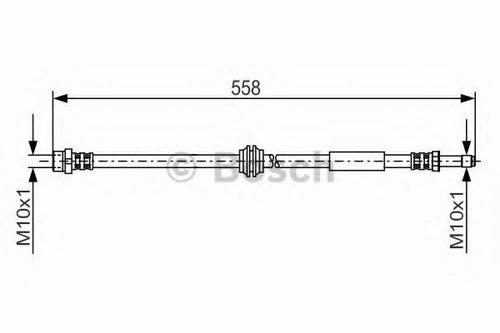 Furtun frana VW TRANSPORTER V caroserie (7HA, 7HH, 7EA, 7EH) (2003 - 2016) BOSCH 1 987 481 182 piesa...