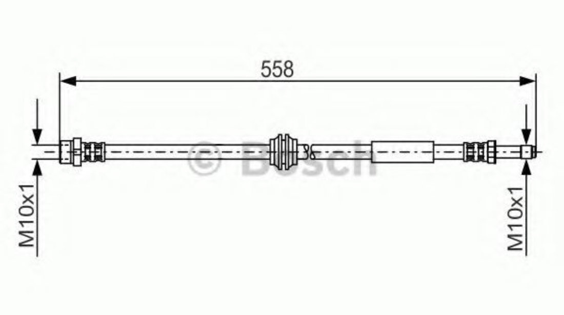 Furtun frana VW TRANSPORTER VI platou / sasiu (SFD, SFE, SFL, SFZ) (2015 - 2016) BOSCH 1 987 481 182 piesa NOUA