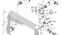 Furtun intercooler 1.9 tdi 105hp BXE Vw Passat B6 ...