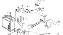 Furtun intercooler egr 1.9 TDI (E3) Volkswagen Gol...