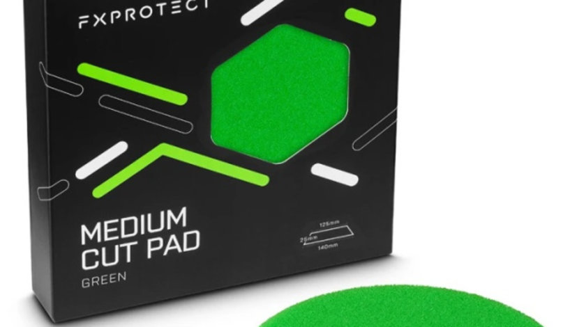 Fx Protect Medium Cut Pad Green Burete Polish Verde 125x140mm FXP-MCP-140