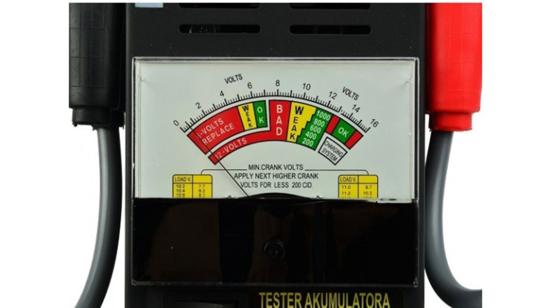 G-G80028 Tester baterii 6V si 12V , 100Amp