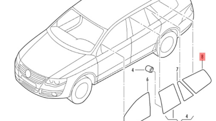 Geam fix dreapta spate Volkswagen Golf 5 (1K5) Combi 2009 OEM 1K9845298J