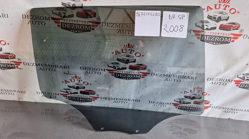 Geam negru de fabrica dreapta spate cod 9678175280 Peugeot 2008 2013-2019