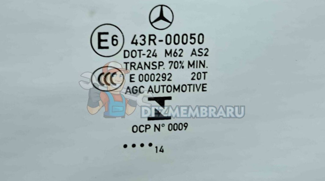 Geam usa dreapta fata Mercedes Clasa E (W212) [Fabr 2009-2016] OEM