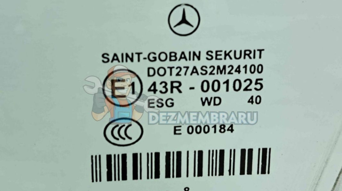 Geam usa stanga fata Mercedes Clasa E (W211) [Fabr 2002-2009] OEM