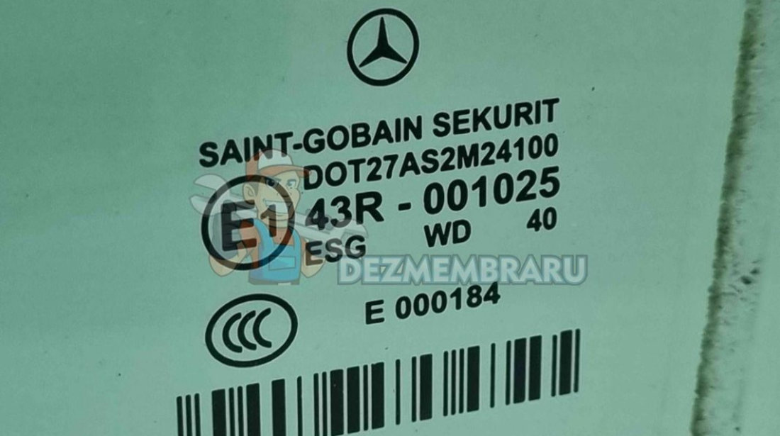 Geam usa stanga spate Mercedes Clasa E (W211) [Fabr 2002-2009] OEM