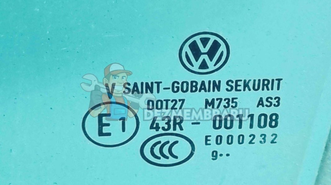 Geam usa stanga spate Volkswagen Tiguan (5N) [Fabr 2007-2016] OEM