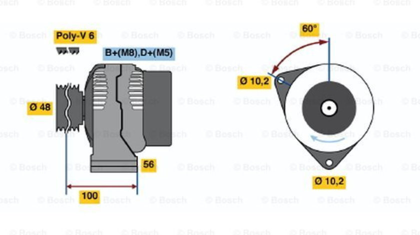 Generator / Alternator (0123310005 BOSCH) MERCEDES-BENZ