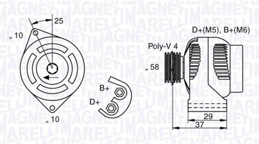 Generator / Alternator (063341658010 MAGNETI MARELLI) SMART