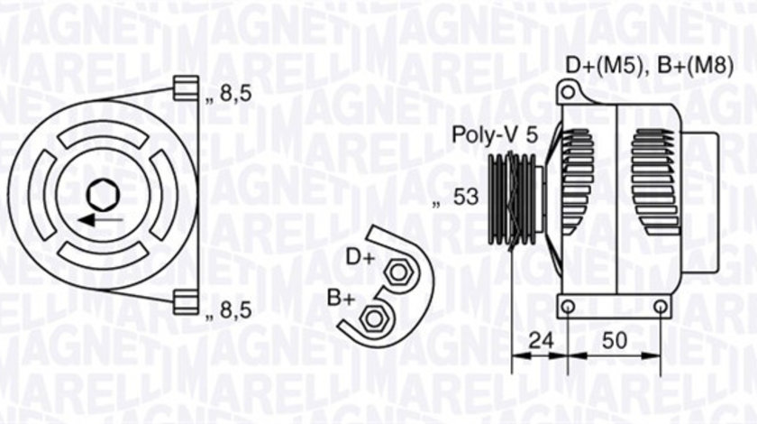 Generator / Alternator (063377006010 MAGNETI MARELLI) ALFA ROMEO,FIAT,LANCIA