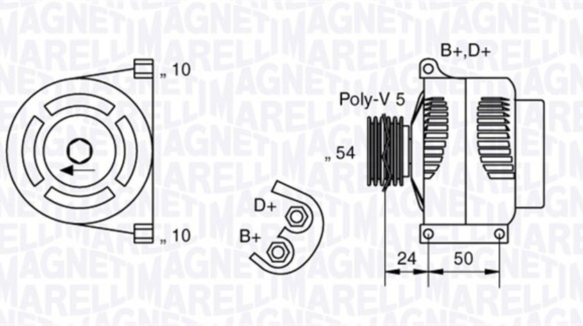 Generator / Alternator (063377027010 MAGNETI MARELLI) ABARTH,FIAT,LANCIA