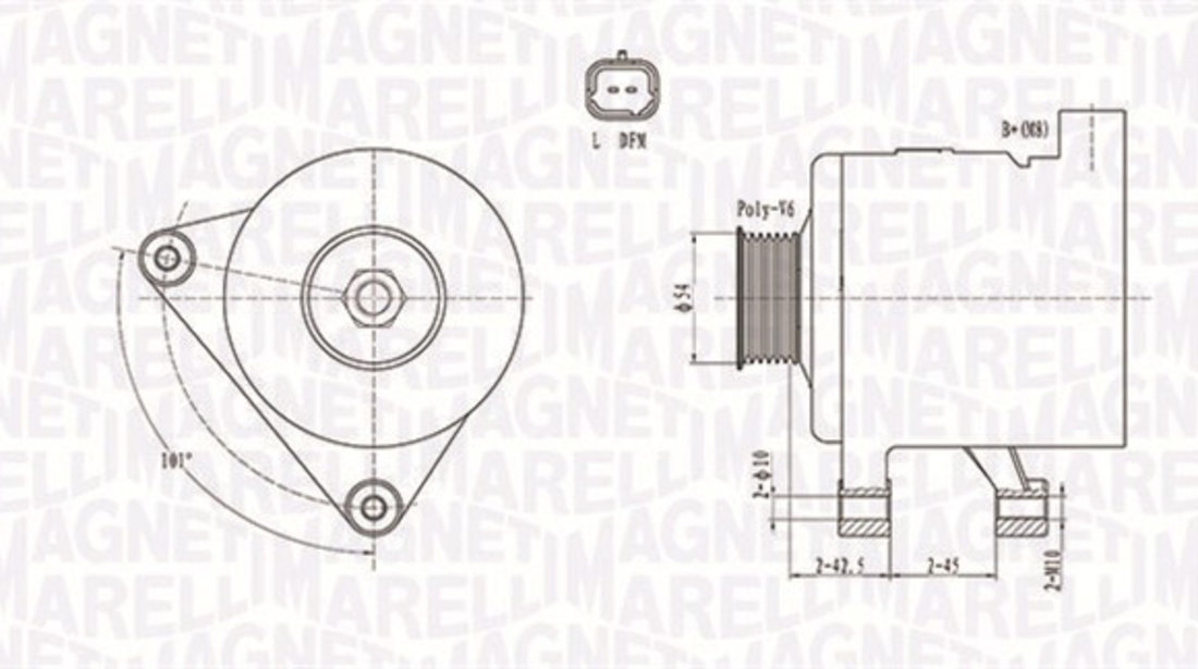 Generator / Alternator (063731498010 MAGNETI MARELLI) Citroen,PEUGEOT