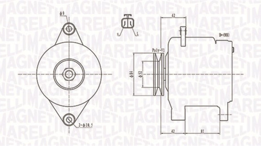 Generator / Alternator (063731615010 MAGNETI MARELLI) NISSAN