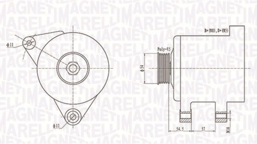 Generator / Alternator (063731747010 MAGNETI MARELLI) OPEL