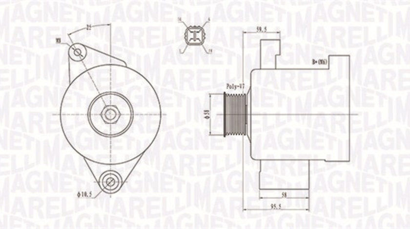 Generator / Alternator (063731796010 MAGNETI MARELLI) TOYOTA