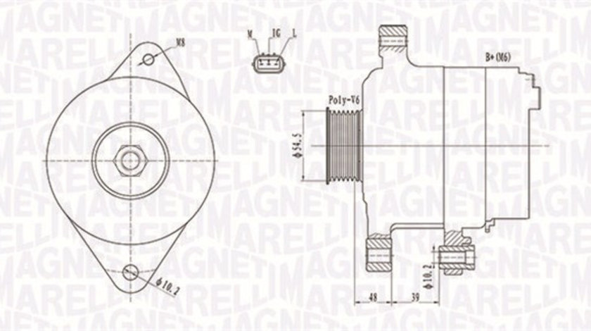 Generator / Alternator (063731800010 MAGNETI MARELLI) TOYOTA