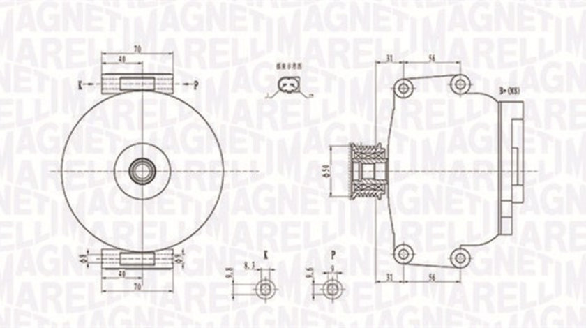 Generator / Alternator (063731846010 MAGNETI MARELLI) MERCEDES-BENZ