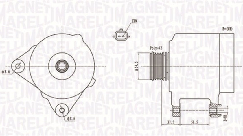 Generator / Alternator (063731860010 MAGNETI MARELLI) RENAULT