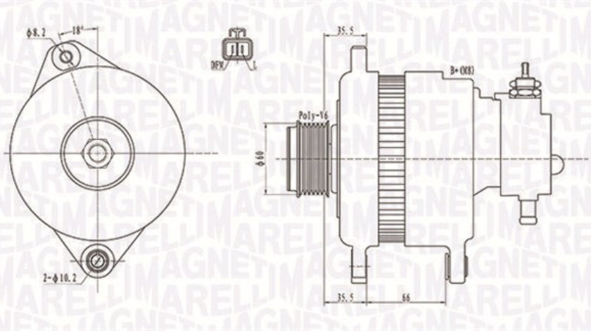 Generator / Alternator (063731899010 MAGNETI MARELLI) OPEL,VAUXHALL