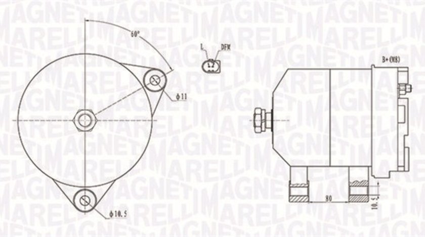 Generator / Alternator (063731913010 MAGNETI MARELLI) Citroen,IVECO,PEUGEOT