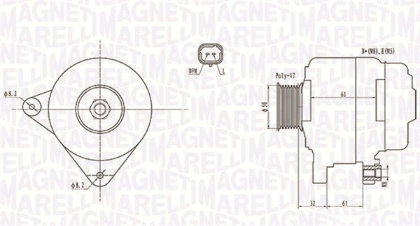 Generator / Alternator (063731959010 MAGNETI MARELLI) HYUNDAI,OPEL,RENAULT