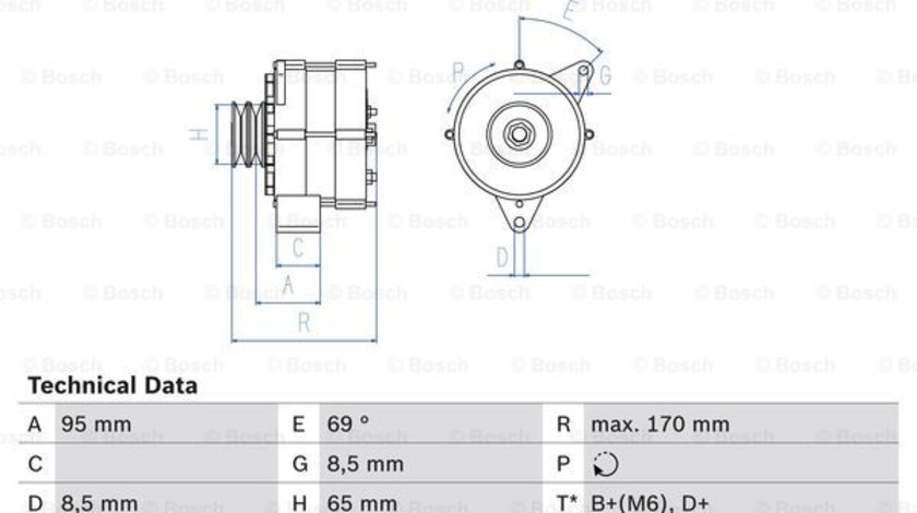 Generator / Alternator (0986034710 BOSCH) VOLVO