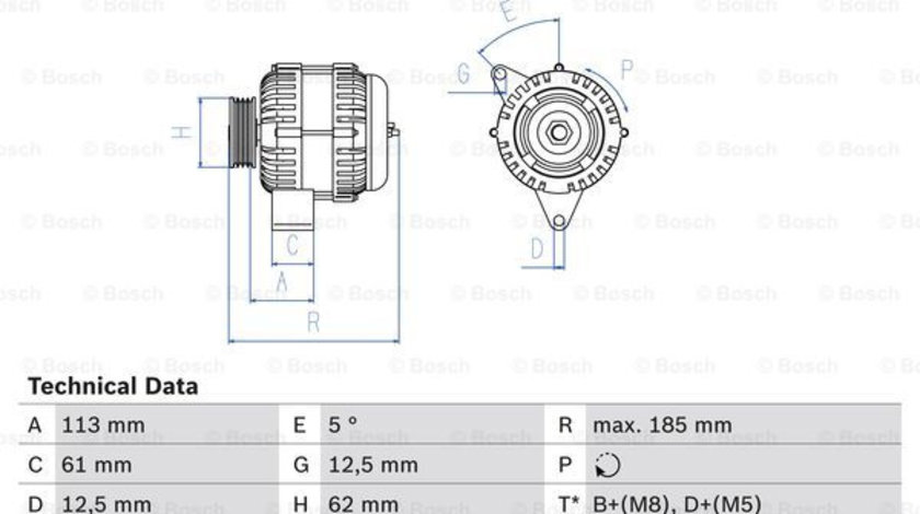 Generator / Alternator (0986048791 BOSCH) OPEL,VAUXHALL