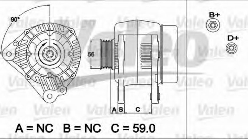 Generator / Alternator AUDI A6 Avant (4B5, C5) (1997 - 2005) VALEO 437492 piesa NOUA
