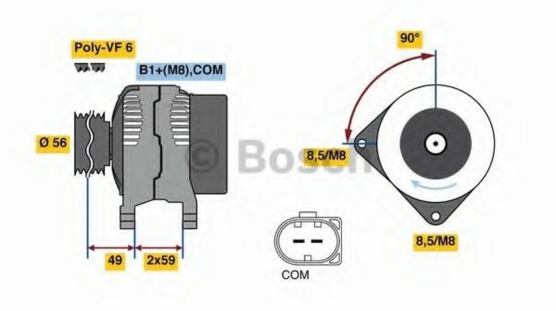 Generator / Alternator AUDI TT (8J3) (2006 - 2014) BOSCH 0 986 081 160 piesa NOUA