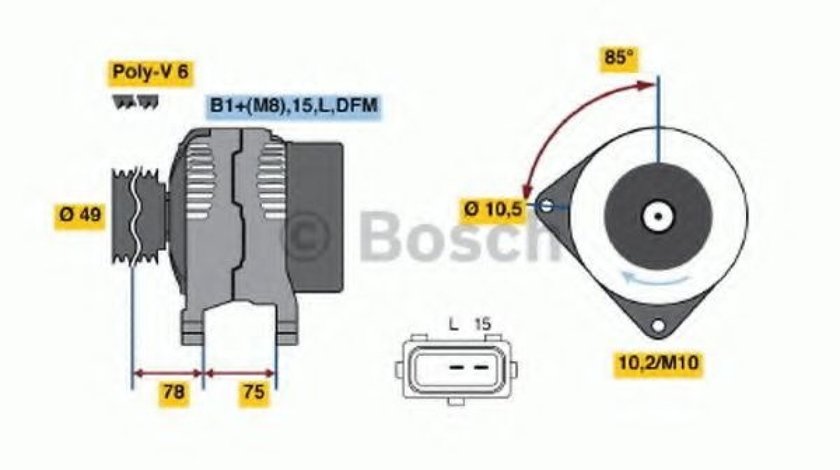 Generator / Alternator BMW Seria 3 Cupe (E46) (1999 - 2006) BOSCH 0 986 041 810 piesa NOUA