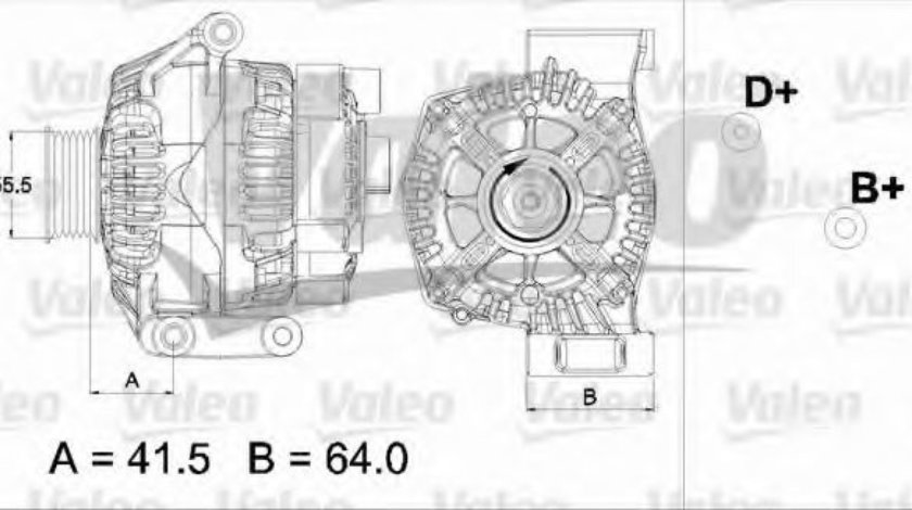 Generator / Alternator FIAT QUBO (225) (2008 - 2016) VALEO 437475 piesa NOUA