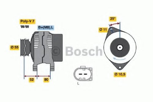 Generator / Alternator IVECO DAILY III caroserie inchisa/combi (1997 - 2007) BOSCH 0 986 046 060 pie...