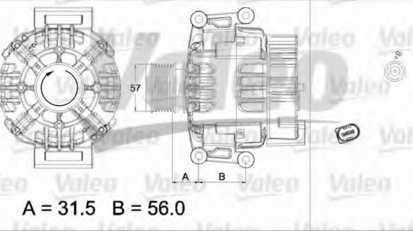 Generator / Alternator MERCEDES C-CLASS T-Model (S203) (2001 - 2007) VALEO 437430 piesa NOUA