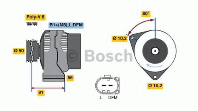 Generator / Alternator MERCEDES CLK Cabriolet (A209) (2003 - 2010) BOSCH 0 986 047 560 piesa NOUA