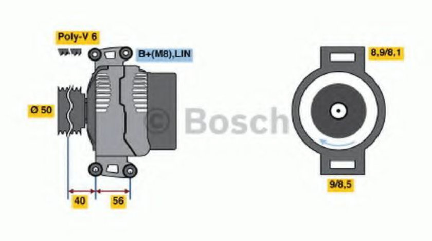 Generator / Alternator MERCEDES E-CLASS (W211) (2002 - 2009) BOSCH 0 986 047 640 piesa NOUA