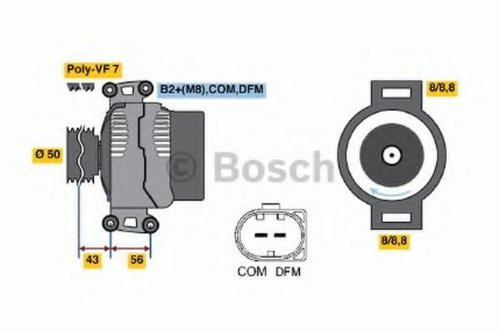 Generator / Alternator MERCEDES M-CLASS (W163) (1998 - 2005) BOSCH 0 986 047 710 piesa NOUA