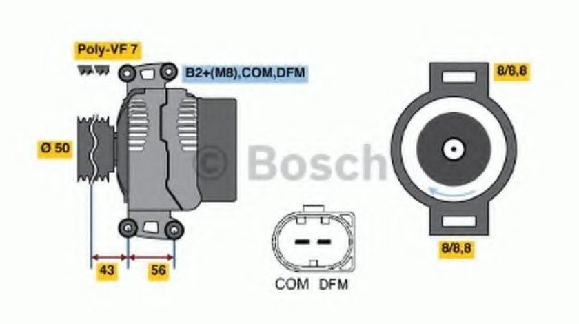 Generator / Alternator MERCEDES M-CLASS (W163) (1998 - 2005) BOSCH 0 986 047 710 piesa NOUA