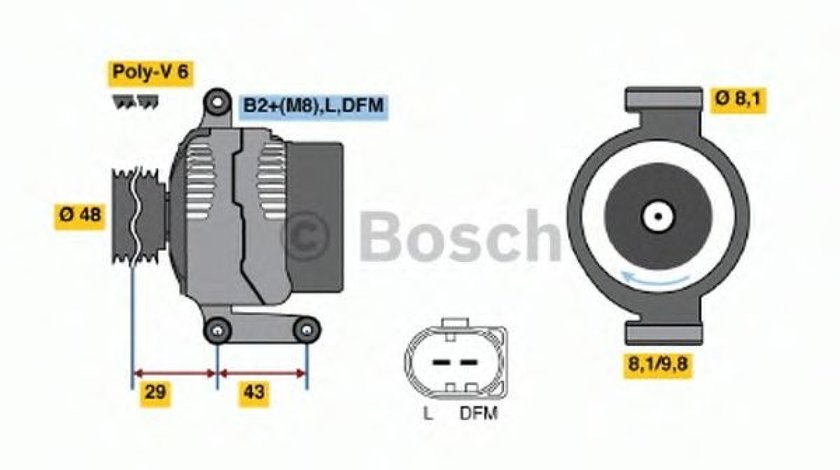 Generator / Alternator MINI MINI Cabriolet (R52) (2004 - 2007) BOSCH 0 124 325 157 piesa NOUA