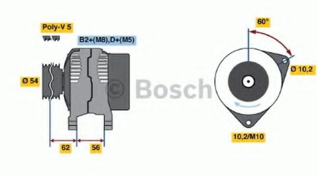 Generator / Alternator OPEL ASTRA H Combi (L35) (2004 - 2016) BOSCH 0 986 047 280 piesa NOUA