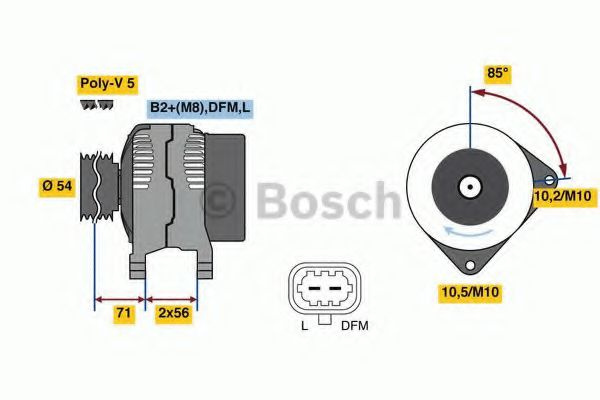 Generator / Alternator OPEL ASTRA H GTC (L08) (2005 - 2016) BOSCH 0 986 049 990 piesa NOUA