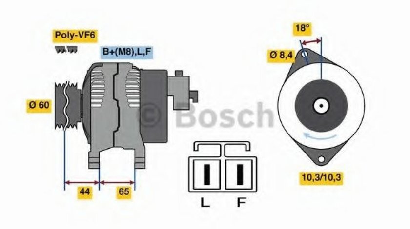 Generator / Alternator OPEL ASTRA H (L48) (2004 - 2016) BOSCH 0 986 048 301 piesa NOUA