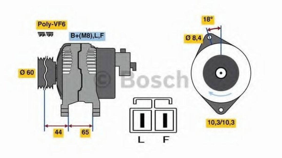 Generator / Alternator OPEL COMBO Combi (2001 - 2016) BOSCH 0 986 048 301 piesa NOUA