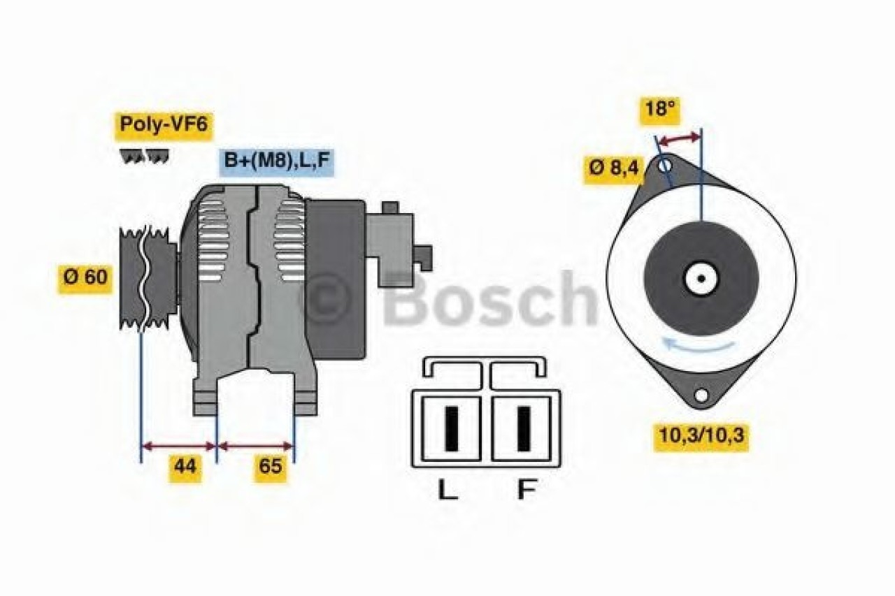 Generator / Alternator OPEL CORSA C (F08, F68) (2000 - 2009) BOSCH 0 986 048 301 piesa NOUA