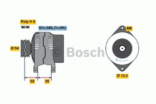 Generator / Alternator OPEL ZAFIRA A (F75) (1999 - 2005) BOSCH 0 986 042 740 piesa NOUA