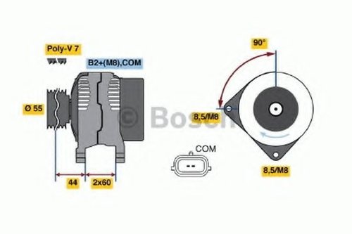 Generator / Alternator RENAULT CLIO IV Grandtour (2013 - 2016) BOSCH 0 986 046 440 piesa NOUA