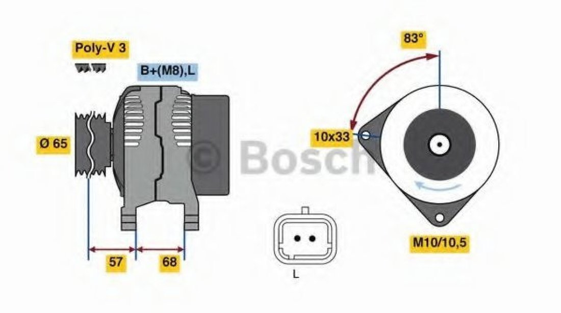 Generator / Alternator RENAULT KANGOO Express (FC0/1) (1997 - 2007) BOSCH 0 986 080 960 piesa NOUA