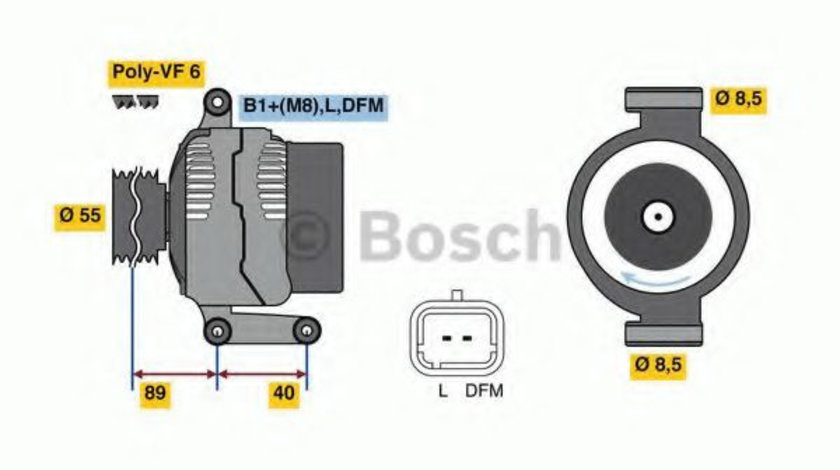 Generator / Alternator RENAULT MEGANE I (BA0/1) (1995 - 2004) BOSCH 0 986 042 720 piesa NOUA