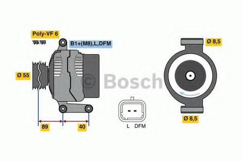 Generator / Alternator RENAULT MEGANE I Scenic (JA0/1) (1996 - 2001) BOSCH 0 986 042 720 piesa NOUA